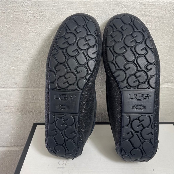 UGG Australia Dakota 1100178 Shearling Moccasin Slipper Black Glitter Womens 11 - Picture 10 of 10